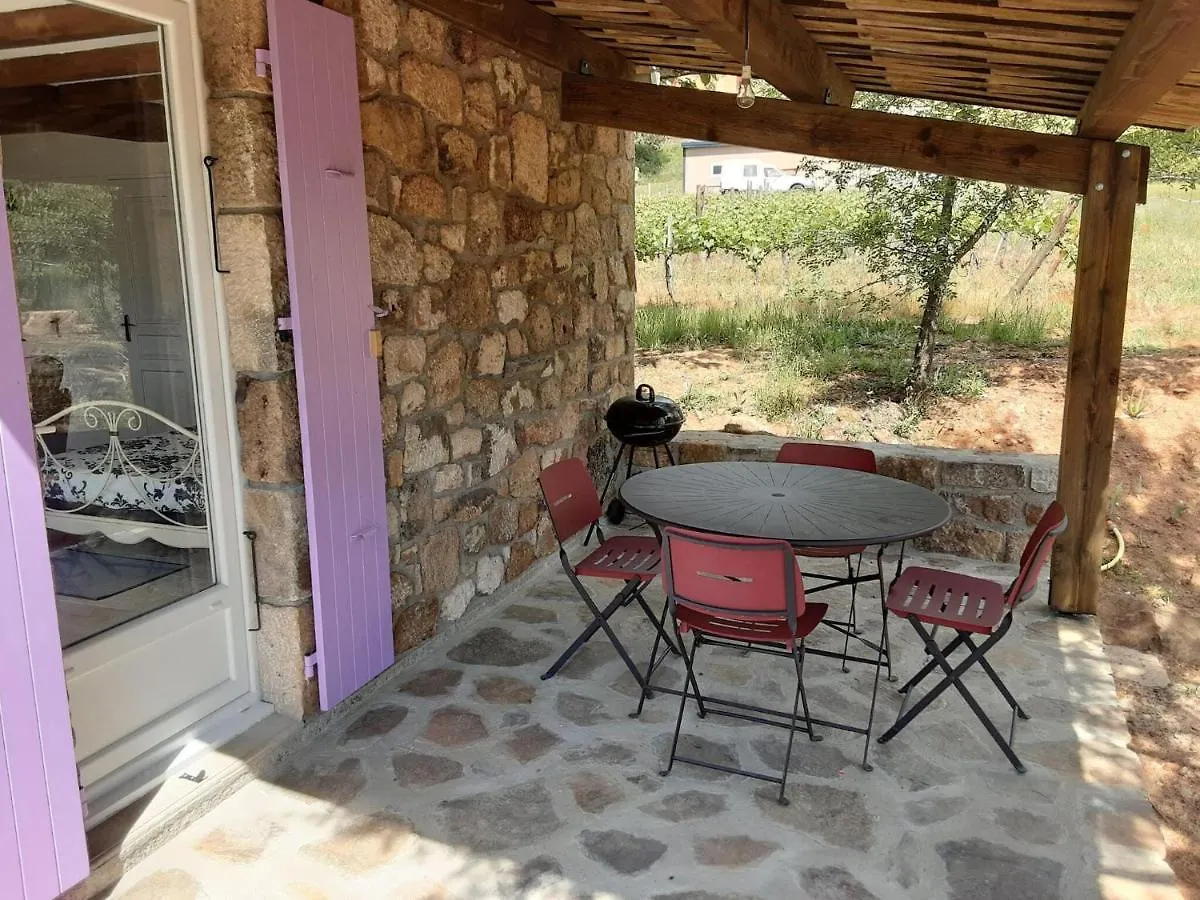 Charming Stone Tiny House With Shared Pool, Chambonas Villa