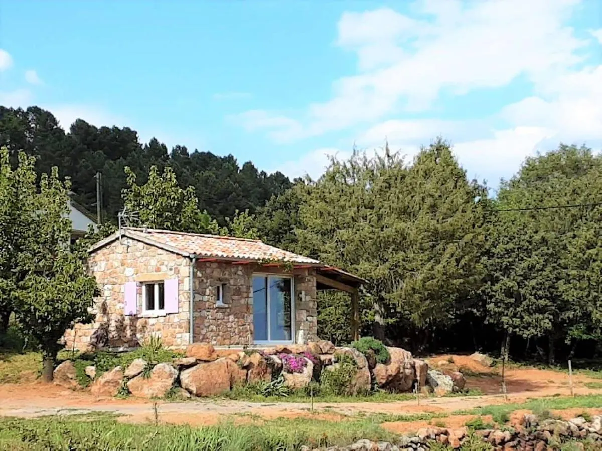 Charming Stone Tiny House With Shared Pool, Chambonas Villa