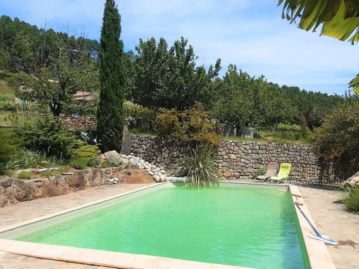 Charming Stone Tiny House With Shared Pool, Chambonas Villa 0*,
